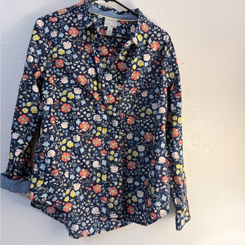 Colorful Floral Kids Button Down Shirt